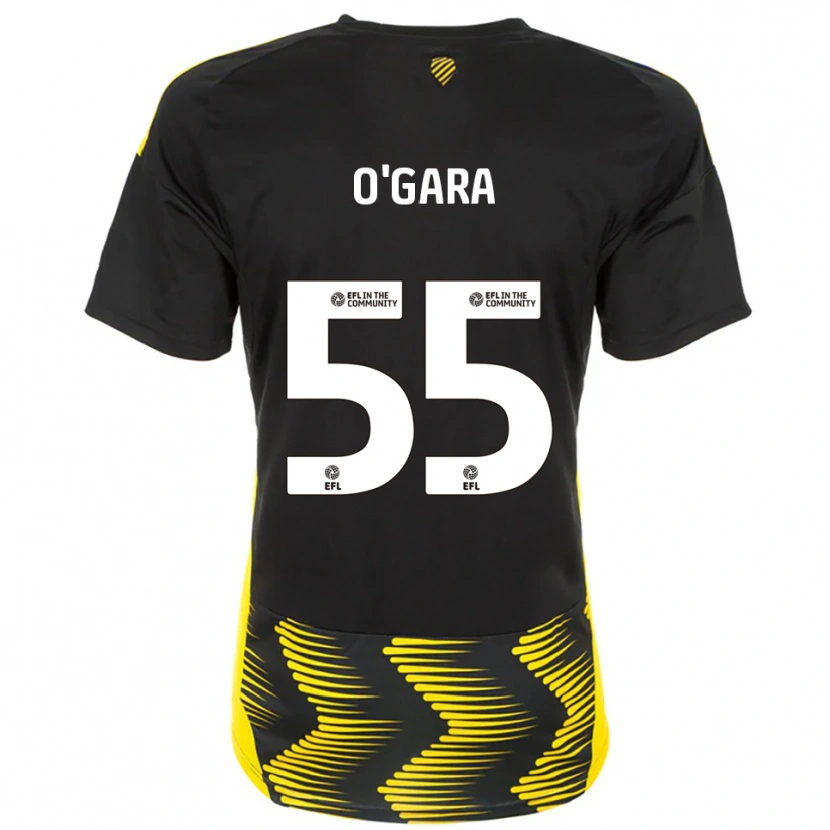 Danxen Hombre Camiseta Harry O'gara #55 Negro Amarillo 2ª Equipación 2025/26 La Camisa