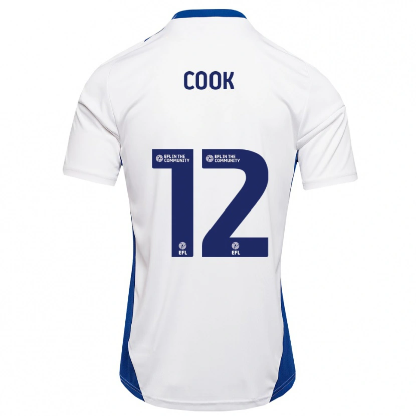 Danxen Hombre Camiseta Izzy Cook #12 Blanco Azul 2ª Equipación 2025/26 La Camisa