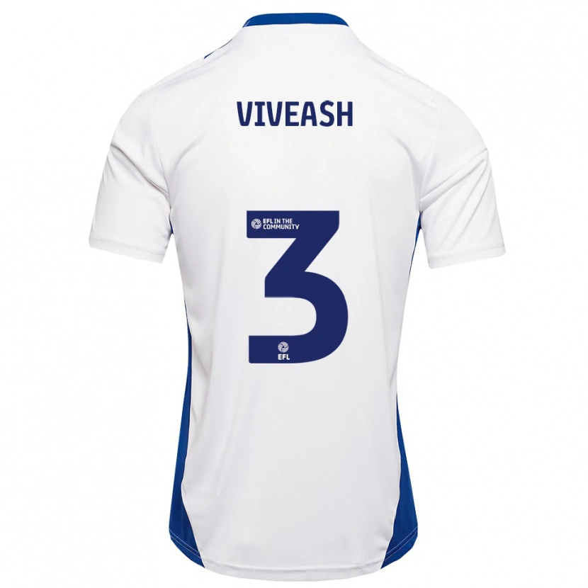Danxen Hombre Camiseta Gipsy Viveash #3 Blanco Azul 2ª Equipación 2025/26 La Camisa