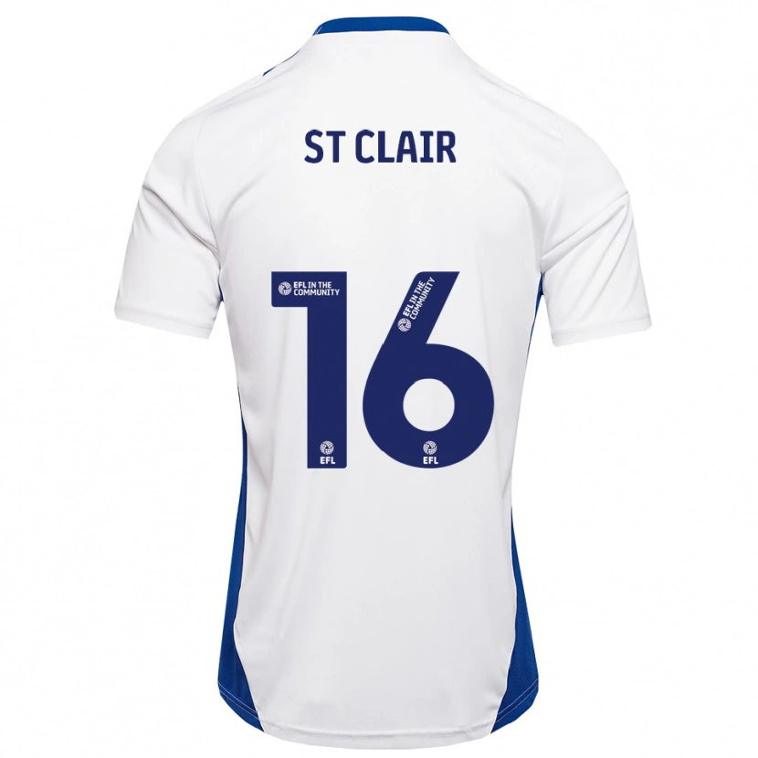 Danxen Hombre Camiseta Tori St Clair #16 Blanco Azul 2ª Equipación 2025/26 La Camisa