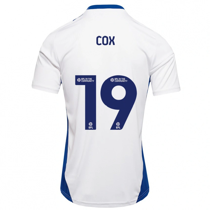 Danxen Hombre Camiseta Hannah Cox #19 Blanco Azul 2ª Equipación 2025/26 La Camisa