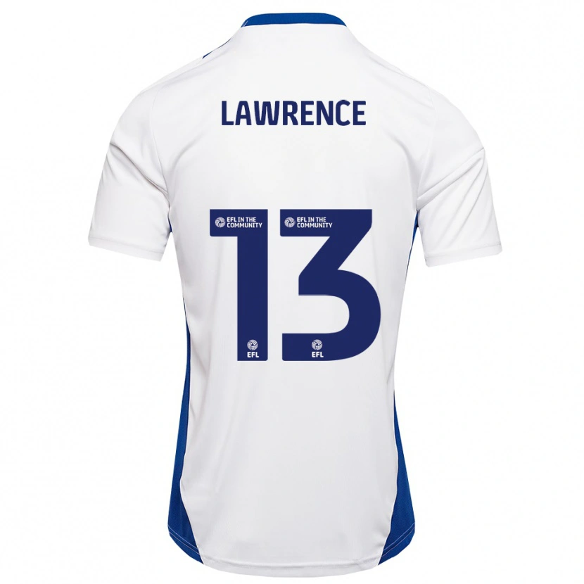 Danxen Hombre Camiseta Charlie Lawrence #13 Blanco Azul 2ª Equipación 2025/26 La Camisa