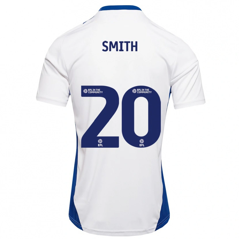 Danxen Hombre Camiseta Jessica Smith #20 Blanco Azul 2ª Equipación 2025/26 La Camisa