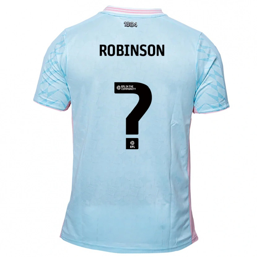 Danxen Hombre Camiseta Cloe Robinson #0 Celeste Rosa 2ª Equipación 2025/26 La Camisa