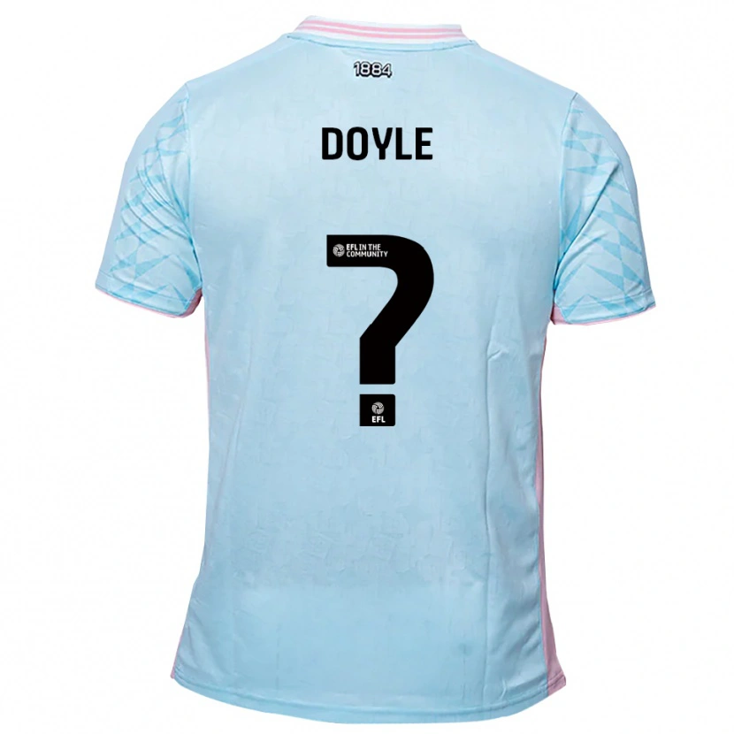 Danxen Hombre Camiseta Ellie Doyle #0 Celeste Rosa 2ª Equipación 2025/26 La Camisa