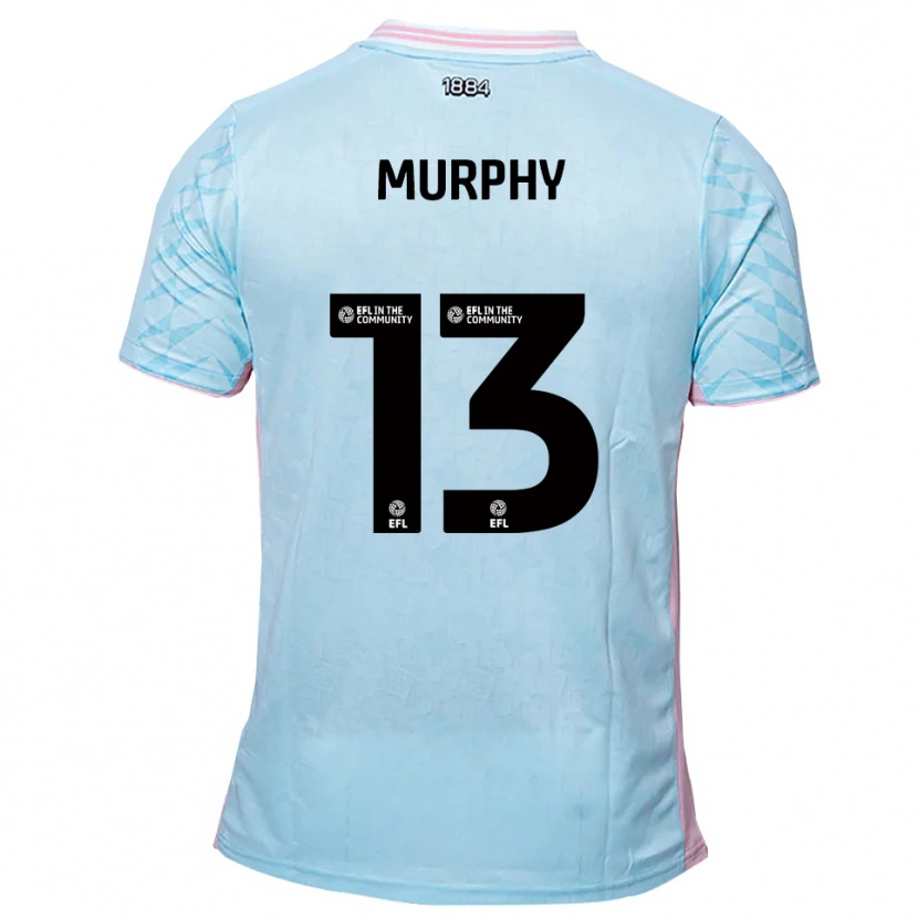 Danxen Hombre Camiseta Joe Murphy #13 Celeste Rosa 2ª Equipación 2025/26 La Camisa