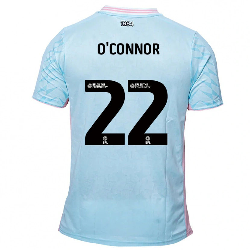Danxen Hombre Camiseta Lee O'connor #22 Celeste Rosa 2ª Equipación 2025/26 La Camisa