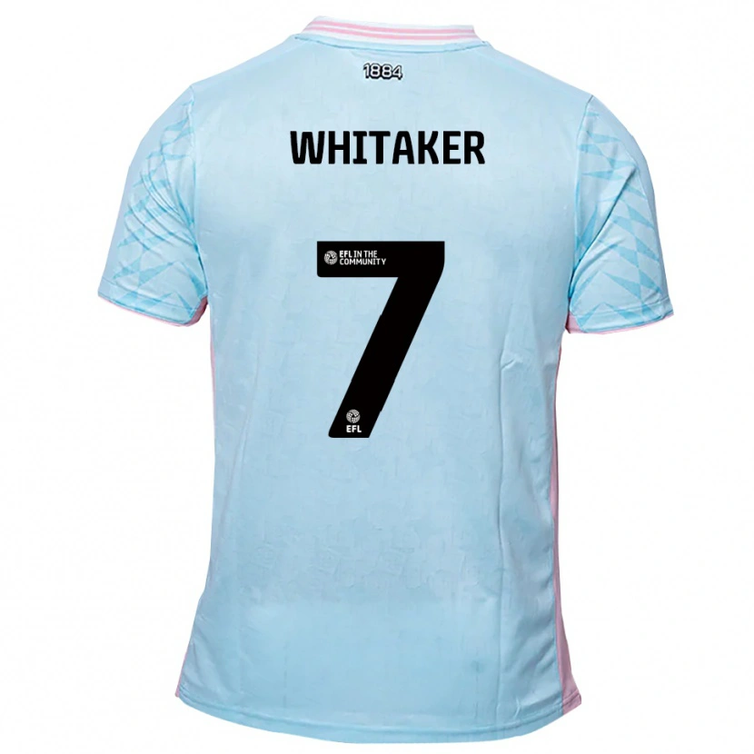 Danxen Hombre Camiseta Charlie Whitaker #7 Celeste Rosa 2ª Equipación 2025/26 La Camisa