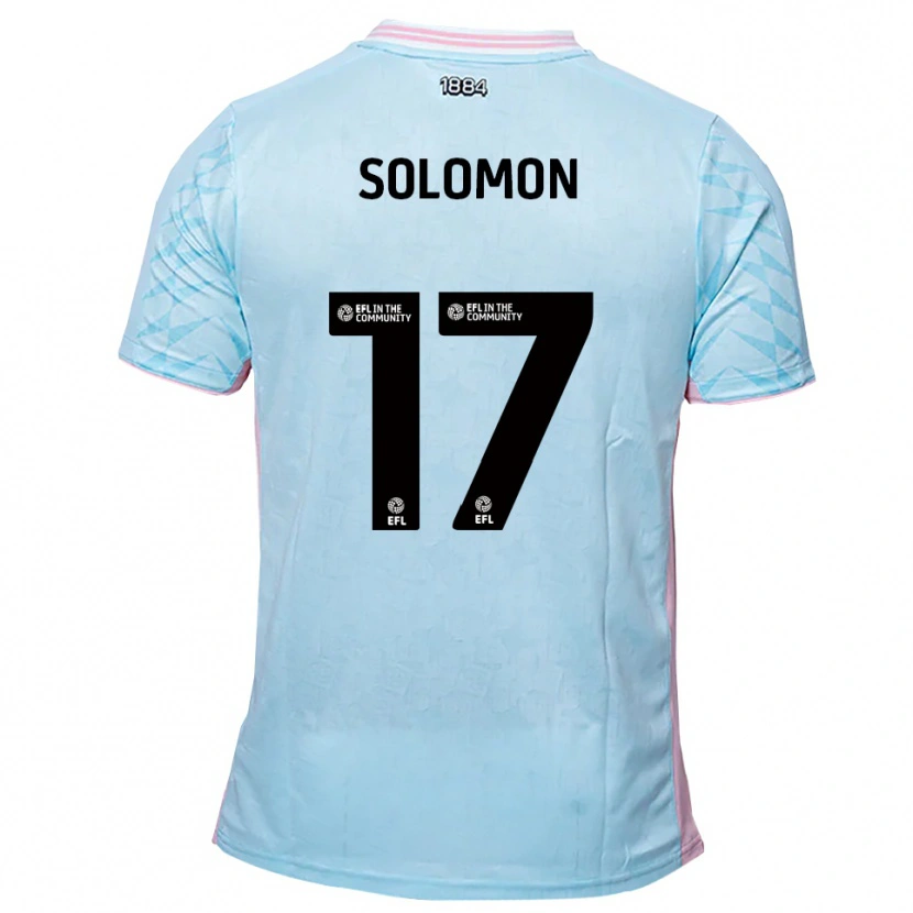Danxen Hombre Camiseta Sol Solomon #17 Celeste Rosa 2ª Equipación 2025/26 La Camisa
