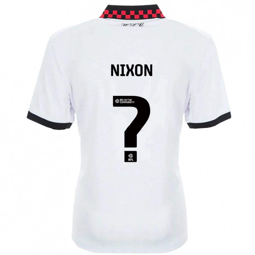 Danxen Hombre Camiseta Freya Nixon #0 Blanco Negro 2ª Equipación 2025/26 La Camisa