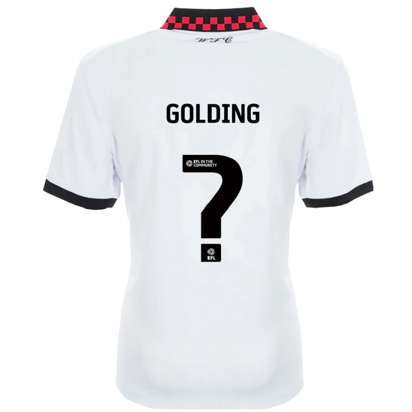 Danxen Hombre Camiseta Emily Golding #0 Blanco Negro 2ª Equipación 2025/26 La Camisa