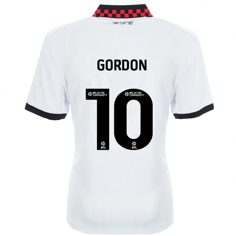 Danxen Hombre Camiseta Josh Gordon #10 Blanco Negro 2ª Equipación 2025/26 La Camisa