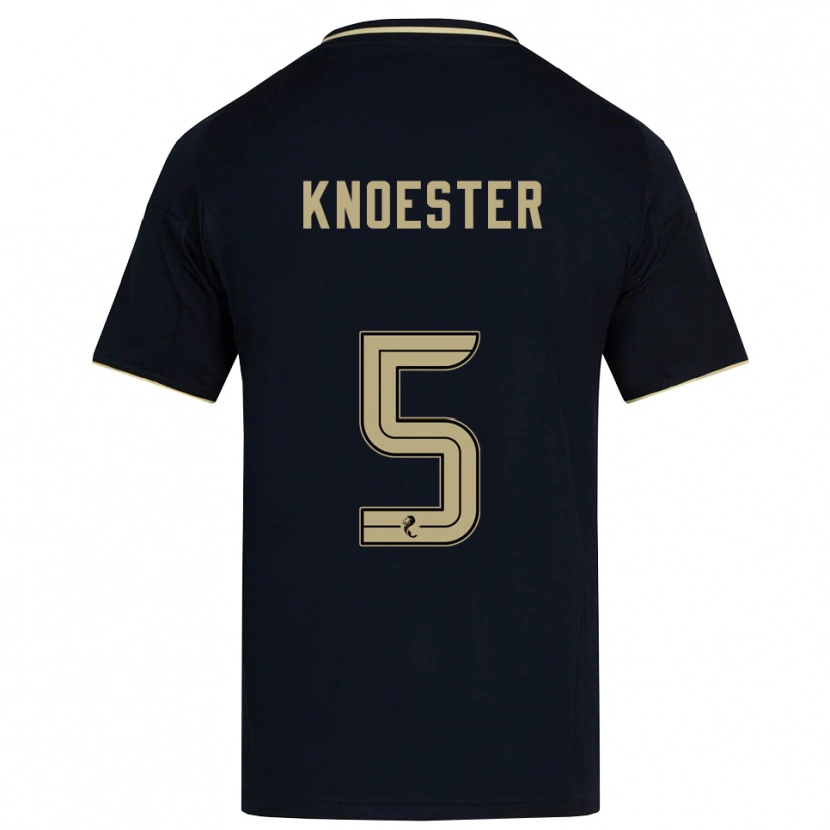 Danxen Hombre Camiseta Mats Knoester #5 Azul Marino Dorado 2ª Equipación 2025/26 La Camisa