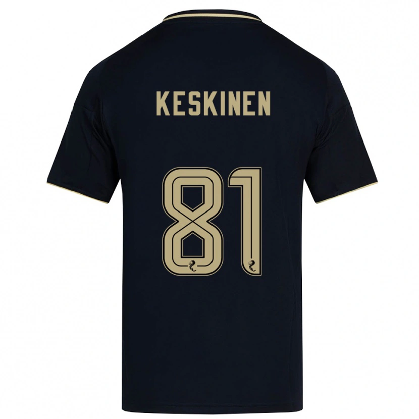 Danxen Hombre Camiseta Topi Keskinen #81 Azul Marino Dorado 2ª Equipación 2025/26 La Camisa