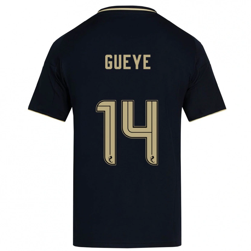 Danxen Hombre Camiseta Pape Habib Gueye #14 Azul Marino Dorado 2ª Equipación 2025/26 La Camisa