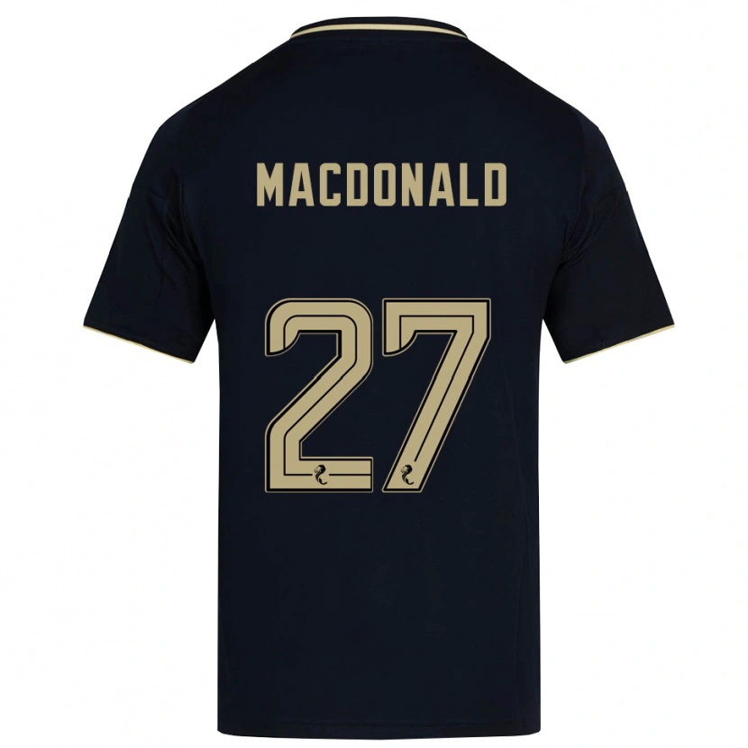 Danxen Hombre Camiseta Angus Macdonald #27 Azul Marino Dorado 2ª Equipación 2025/26 La Camisa