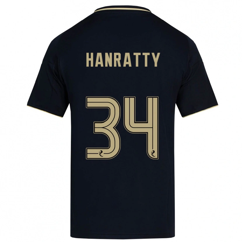 Danxen Hombre Camiseta Kevin Hanratty #34 Azul Marino Dorado 2ª Equipación 2025/26 La Camisa