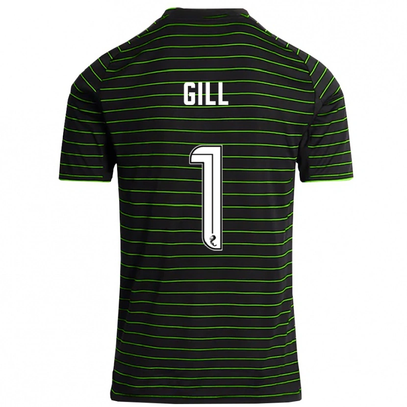 Danxen Hombre Camiseta Marcus Gill #1 Negro Verde 2ª Equipación 2025/26 La Camisa