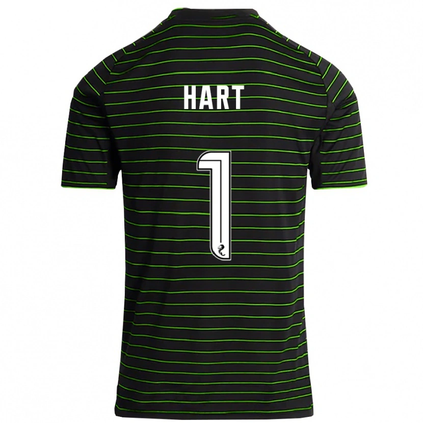 Danxen Hombre Camiseta Joe Hart #1 Negro Verde 2ª Equipación 2025/26 La Camisa