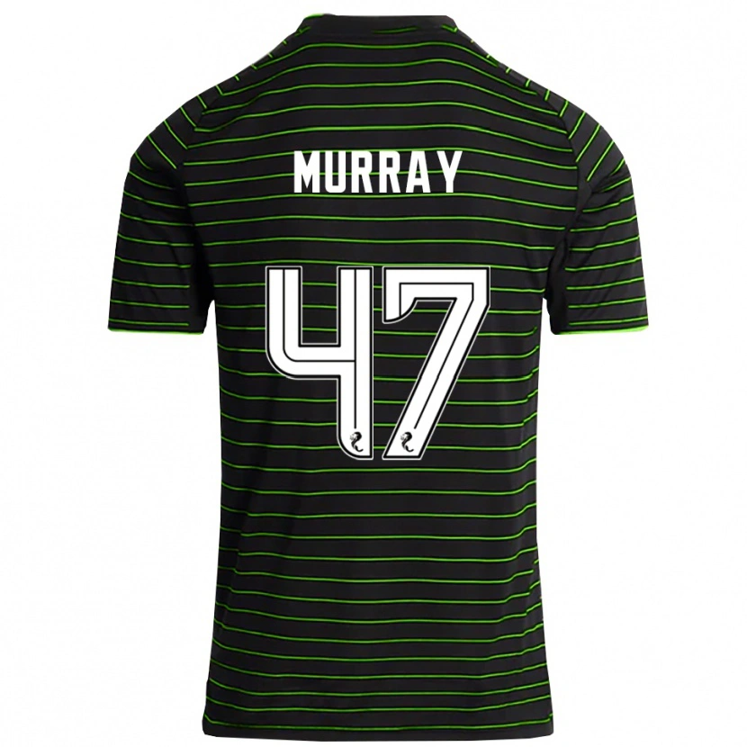 Danxen Hombre Camiseta Dane Murray #47 Negro Verde 2ª Equipación 2025/26 La Camisa