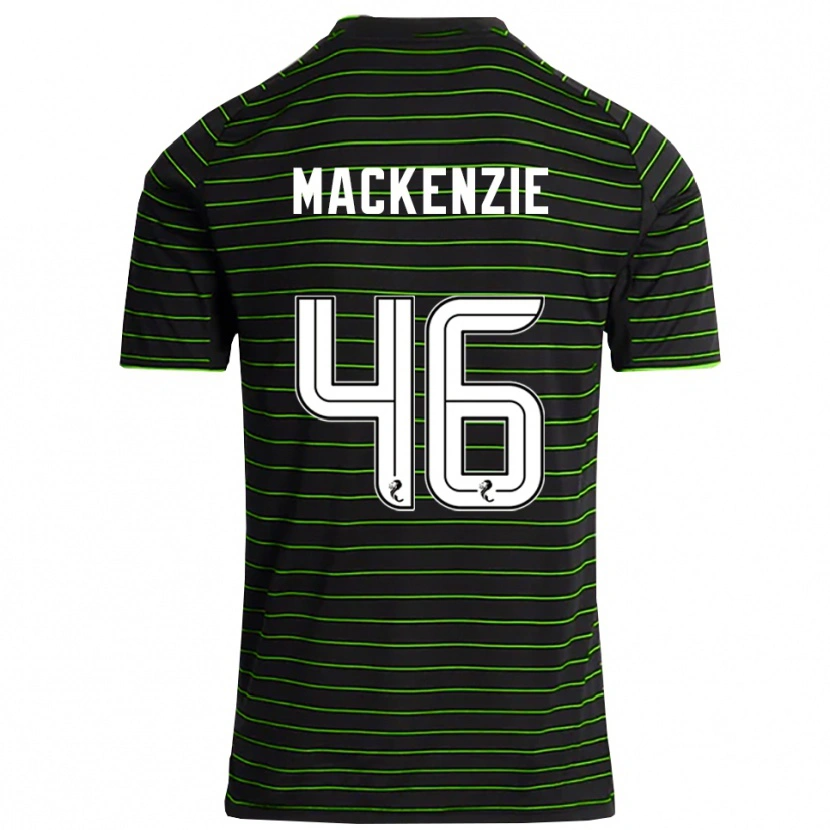 Danxen Hombre Camiseta Magnus Mackenzie #46 Negro Verde 2ª Equipación 2025/26 La Camisa