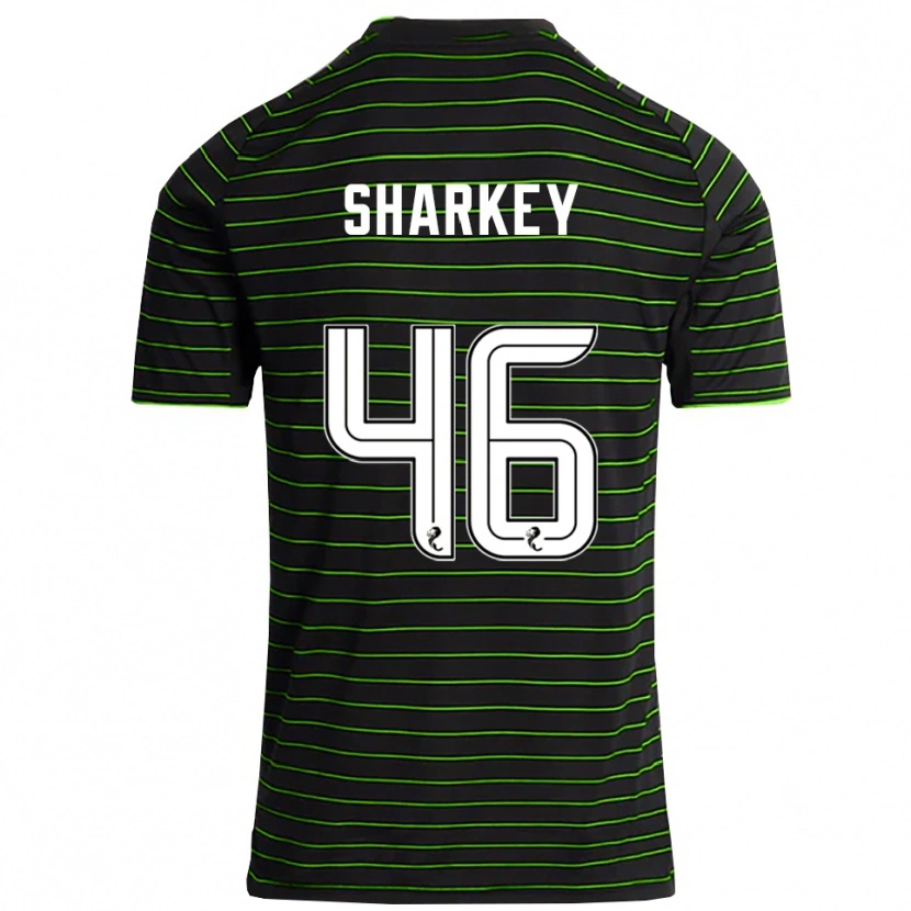 Danxen Hombre Camiseta Amy Sharkey #46 Negro Verde 2ª Equipación 2025/26 La Camisa
