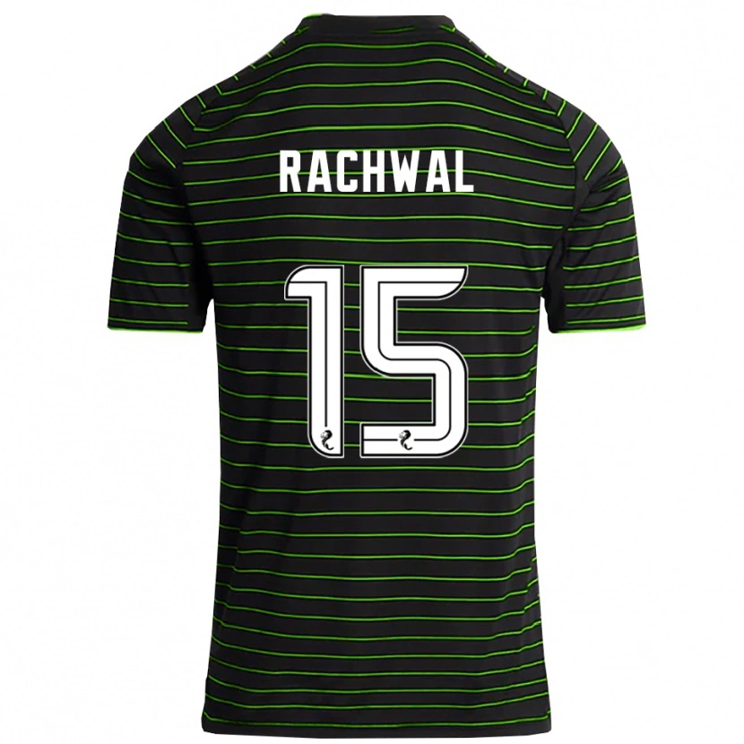 Danxen Hombre Camiseta Robert Rachwal #15 Negro Verde 2ª Equipación 2025/26 La Camisa