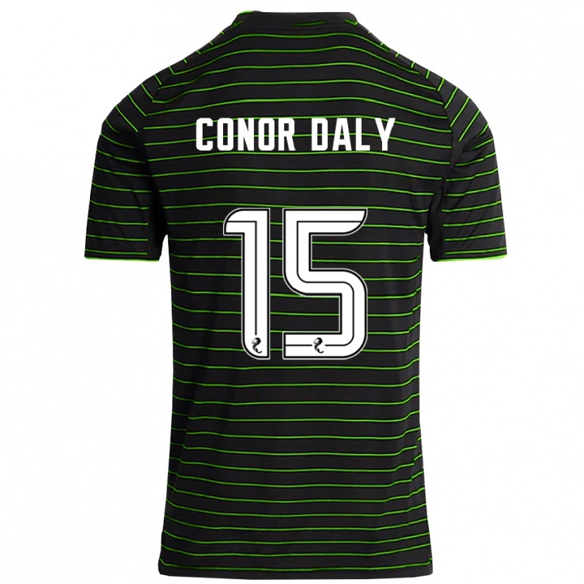 Danxen Hombre Camiseta Conor Daly #15 Negro Verde 2ª Equipación 2025/26 La Camisa