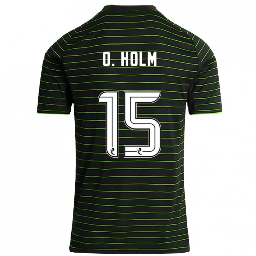 Danxen Hombre Camiseta Odin Thiago Holm #15 Negro Verde 2ª Equipación 2025/26 La Camisa