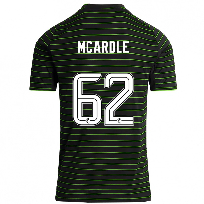 Danxen Hombre Camiseta Sean Mcardle #62 Negro Verde 2ª Equipación 2025/26 La Camisa