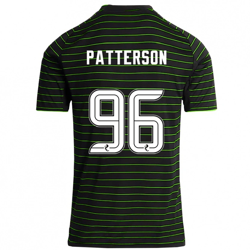 Danxen Hombre Camiseta Cameron Patterson #96 Negro Verde 2ª Equipación 2025/26 La Camisa