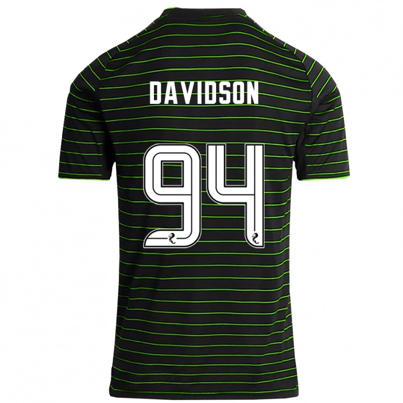 Danxen Hombre Camiseta Bruno Davidson #94 Negro Verde 2ª Equipación 2025/26 La Camisa