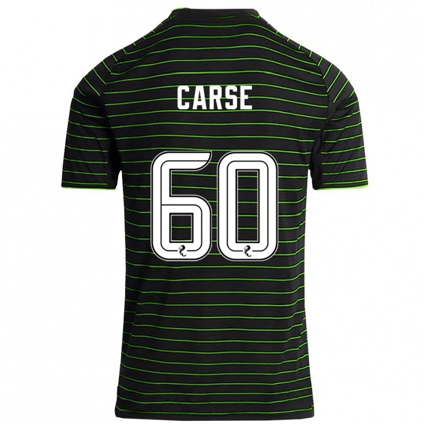 Danxen Hombre Camiseta Mackenzie Carse #60 Negro Verde 2ª Equipación 2025/26 La Camisa