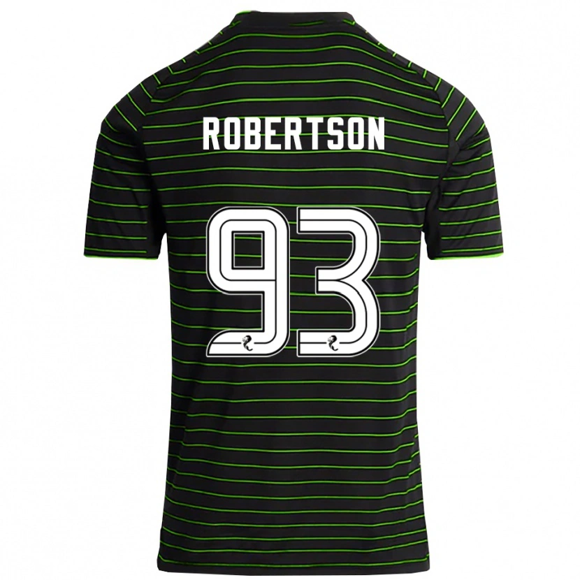 Danxen Hombre Camiseta Mitchell Robertson #93 Negro Verde 2ª Equipación 2025/26 La Camisa