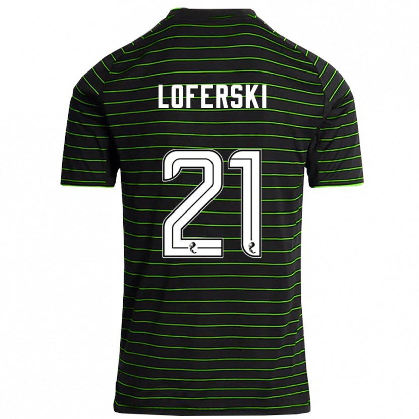 Danxen Hombre Camiseta Kit Loferski #21 Negro Verde 2ª Equipación 2025/26 La Camisa