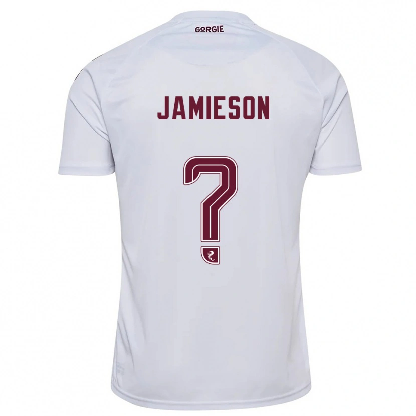 Danxen Hombre Camiseta Finlay Jamieson #0 Blanco Borgoña 2ª Equipación 2025/26 La Camisa