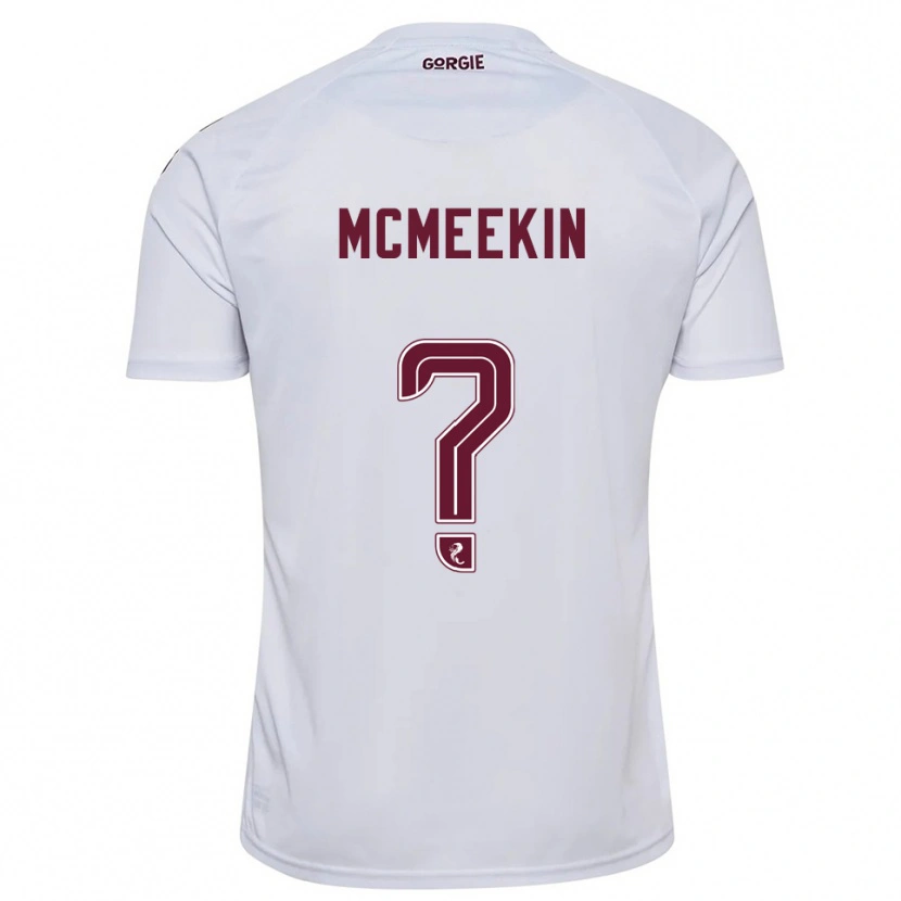 Danxen Hombre Camiseta Keir Mcmeekin #0 Blanco Borgoña 2ª Equipación 2025/26 La Camisa