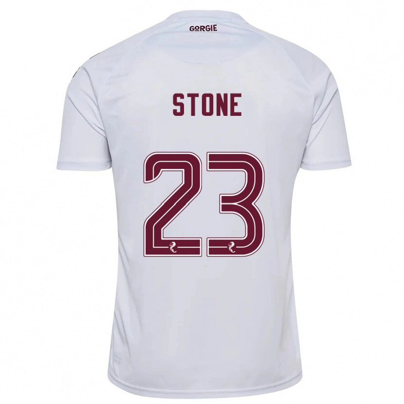 Danxen Hombre Camiseta Harry Stone #23 Blanco Borgoña 2ª Equipación 2025/26 La Camisa