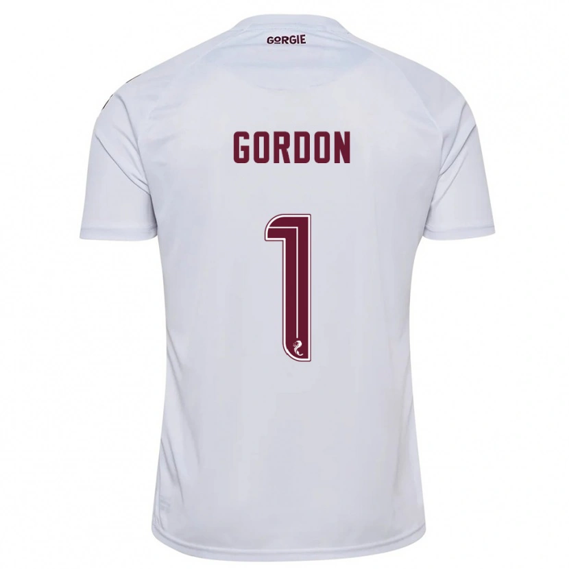 Danxen Hombre Camiseta Craig Gordon #1 Blanco Borgoña 2ª Equipación 2025/26 La Camisa