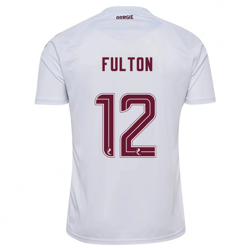 Danxen Hombre Camiseta Ryan Fulton #12 Blanco Borgoña 2ª Equipación 2025/26 La Camisa