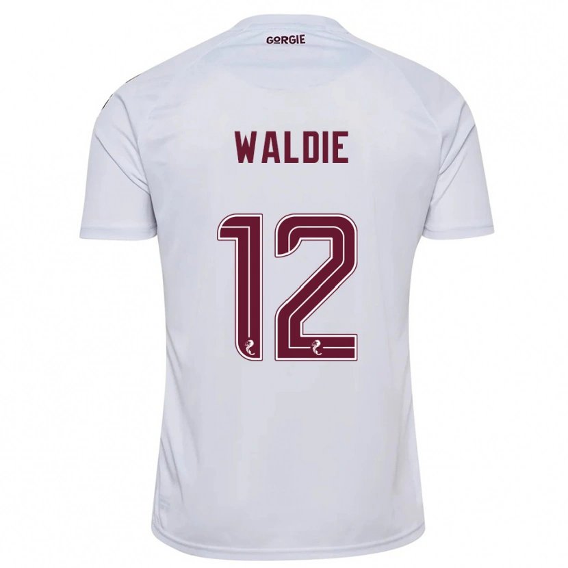 Danxen Hombre Camiseta Lizzie Waldie #12 Blanco Borgoña 2ª Equipación 2025/26 La Camisa