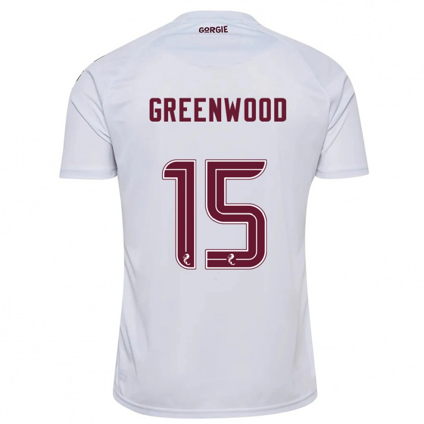 Danxen Hombre Camiseta Brodie Greenwood #15 Blanco Borgoña 2ª Equipación 2025/26 La Camisa