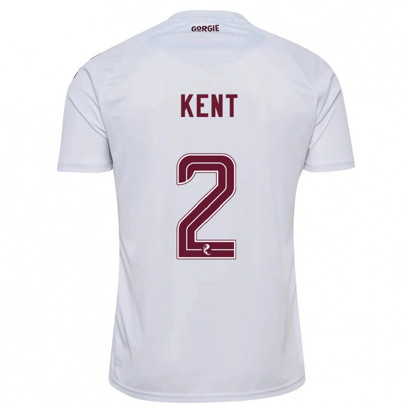Danxen Hombre Camiseta Frankie Kent #2 Blanco Borgoña 2ª Equipación 2025/26 La Camisa