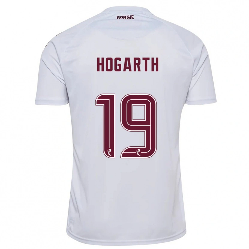 Danxen Hombre Camiseta Taylor Hogarth #19 Blanco Borgoña 2ª Equipación 2025/26 La Camisa