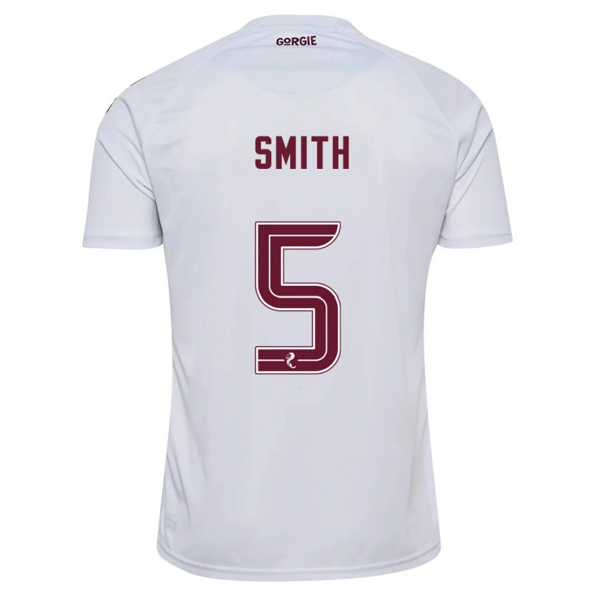Danxen Hombre Camiseta Lucas Smith #5 Blanco Borgoña 2ª Equipación 2025/26 La Camisa