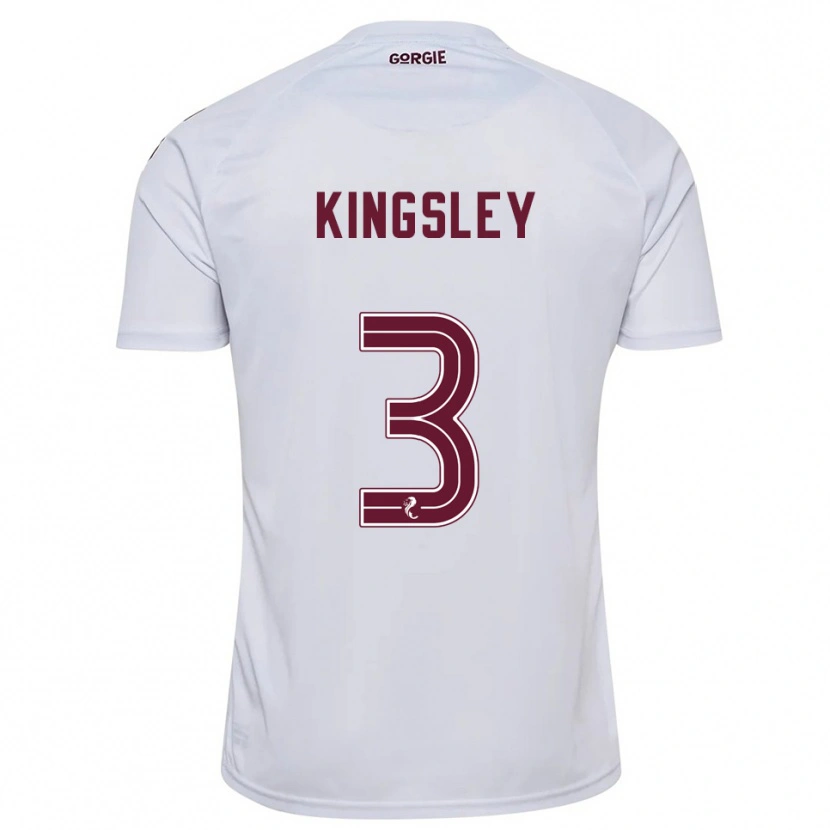 Danxen Hombre Camiseta Stephen Kingsley #3 Blanco Borgoña 2ª Equipación 2025/26 La Camisa