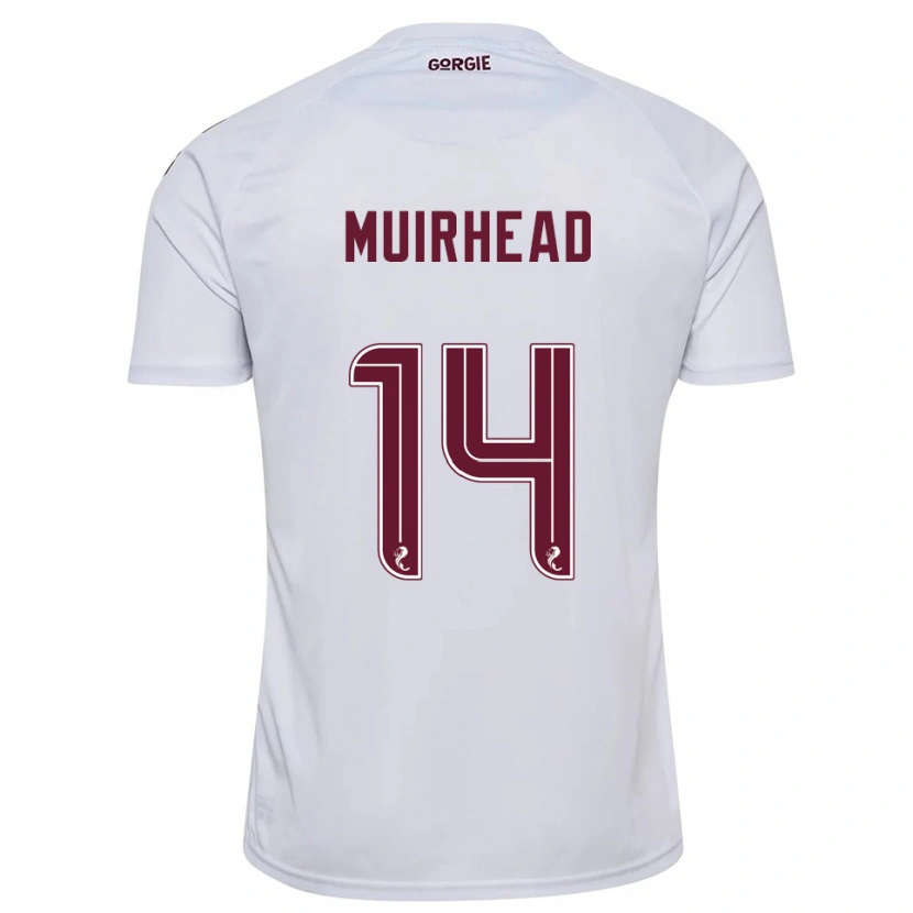 Danxen Hombre Camiseta Owen Muirhead #14 Blanco Borgoña 2ª Equipación 2025/26 La Camisa