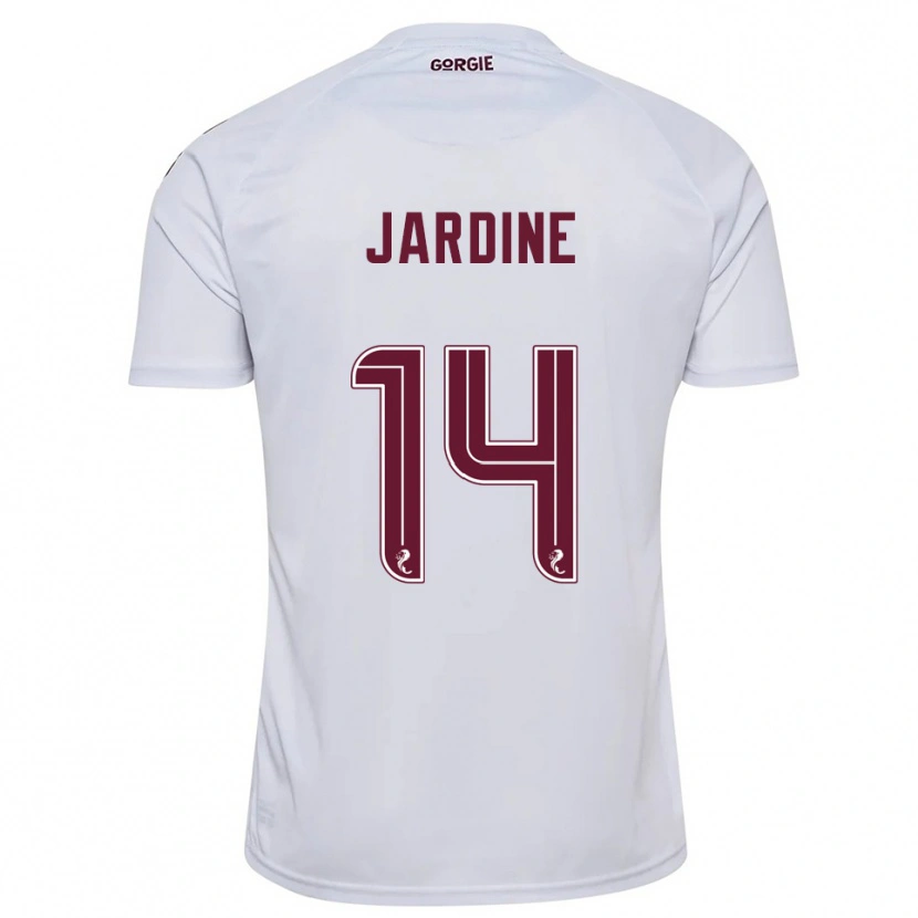 Danxen Hombre Camiseta Kayla Jardine #14 Blanco Borgoña 2ª Equipación 2025/26 La Camisa
