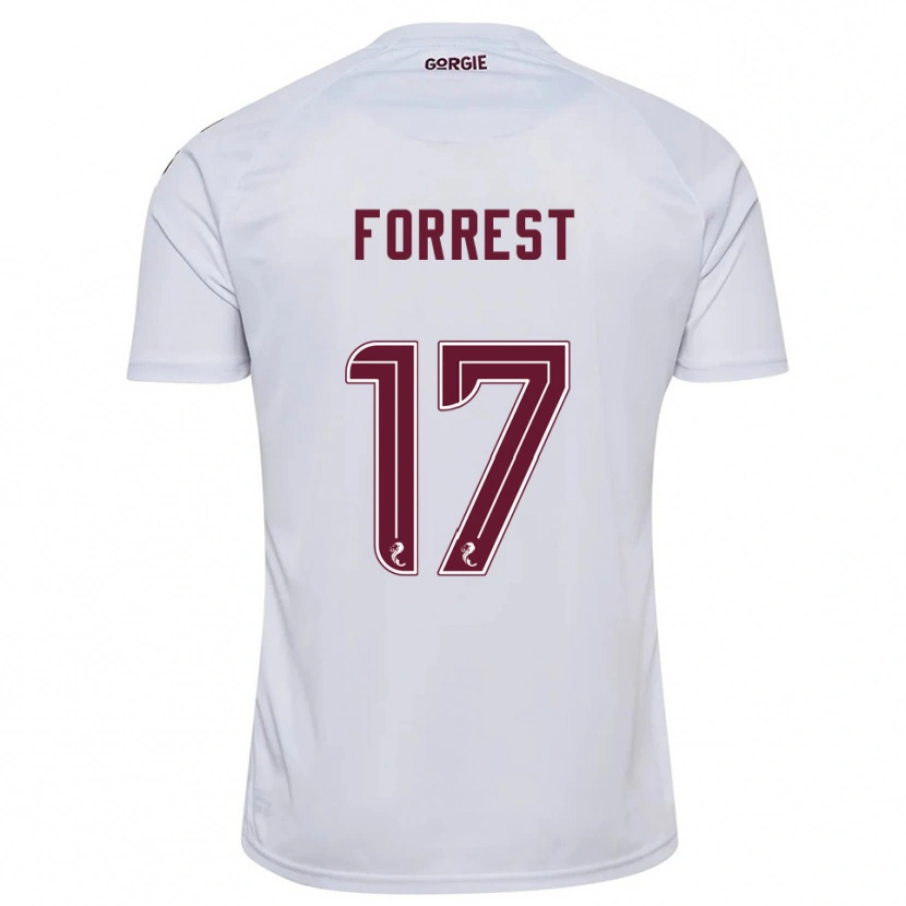 Danxen Hombre Camiseta Alan Forrest #17 Blanco Borgoña 2ª Equipación 2025/26 La Camisa