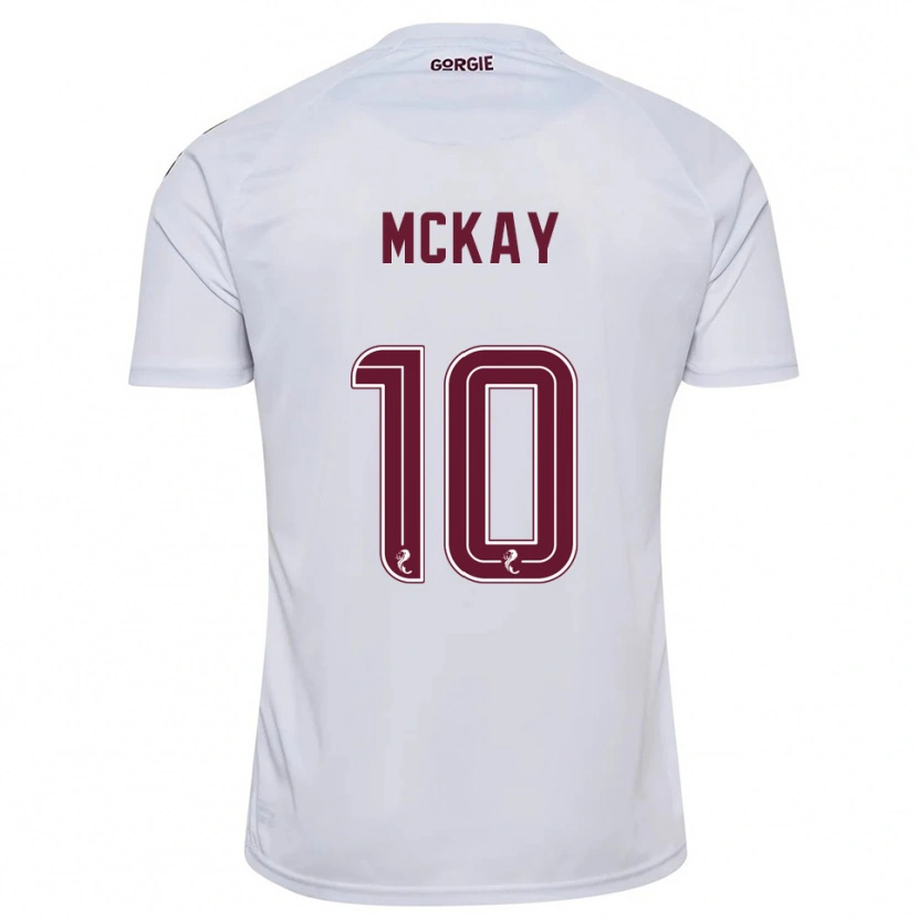 Danxen Hombre Camiseta Barrie Mckay #10 Blanco Borgoña 2ª Equipación 2025/26 La Camisa